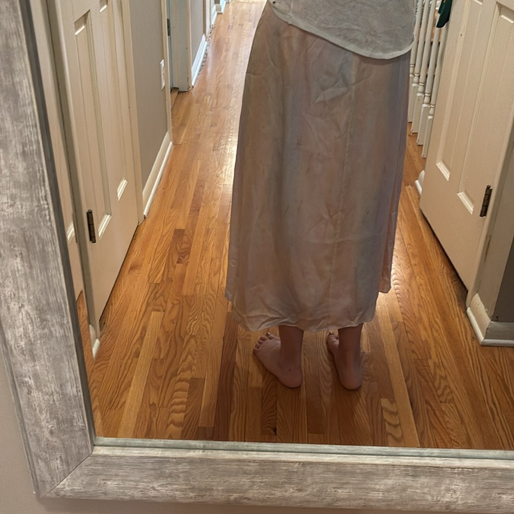 Vince Draped Midi Skirt in Rainbow Wash - Size 8 - Picture 15 of 16